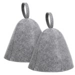 Felt Sauna Hat 2-Pack - Quick Dry Bath Caps