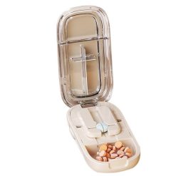 Alternative view of Pill Cutter 1/2 and 1/4 Dose Splitter - Beige