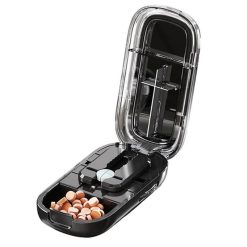 Alternative view of Pill cutter splitter 1/2 and 1/4 adjustable black