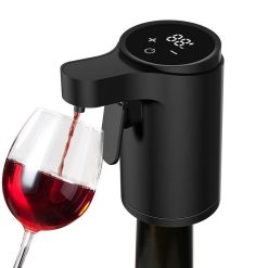 Smart Touch Screen Electric Wine Spirit Dispenser - Black