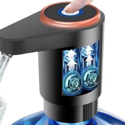 Alternative view of Portable Electric Water Bottle Pump Automatic Dispenser For Home Kitchen Camping - Black