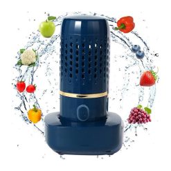 Portable Fruit and Vegetable Cleaning Machine Rechargeable Food Washing Purifier Vegetable Washer -Dark Blue