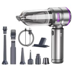 Cordless Handheld Car Vacuum Cleaner 4-in-1 Wireless Vacuum with Brushless Motor Mini Car Vaacuum Cleaner -Purple