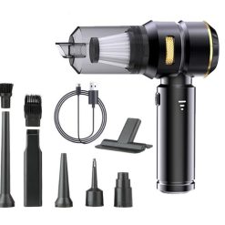 Alternative view of Cordless Handheld Car Vacuum Cleaner 4-in-1 Wireless Vacuum with Brushless Motor Mini Car Vaacuum Cleaner -Gold