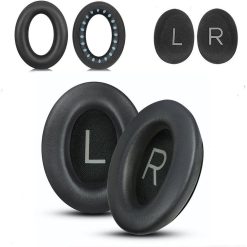 Alternative view of Pair of Replacement Ear Pads for Bose QC45 Headphone Ear Cushions Black