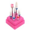 Nail drill bit set with ceramic steel alloy grinding heads