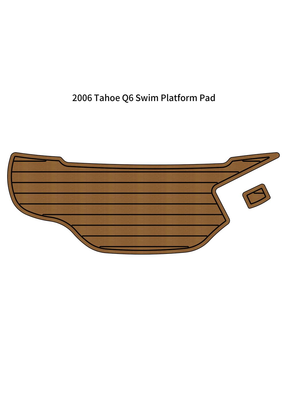 Tahoe Q6 Swim Platform EVA Teak Deck Mat 1 Tahoe Q6 Swim Platform EVA Teak Deck Mat