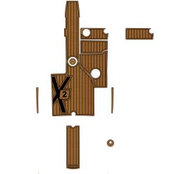 Mastercraft X2 swim platform EVA foam teak floor mat