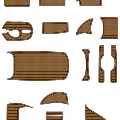 Bayliner 2855 upper deck EVA foam faux teak floor mat