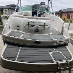 Alternative view of Chaparral 230 SSI swim platform EVA foam teak deck pad