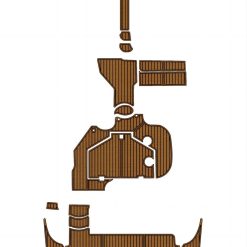 Cruisers Yachts 3870 Swim Platform Cockpit Pad EVA Teak Floor Mat