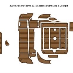 2000 Cruiser Yachts 3075 Express EVA Teak Cockpit Pad
