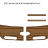MasterCraft X-30 swim platform EVA teak deck pad