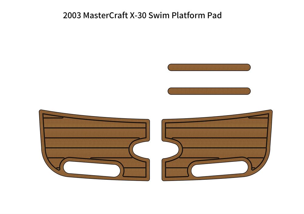 MasterCraft X-30 swim platform EVA teak deck pad 1 MasterCraft X-30 swim platform EVA teak deck pad