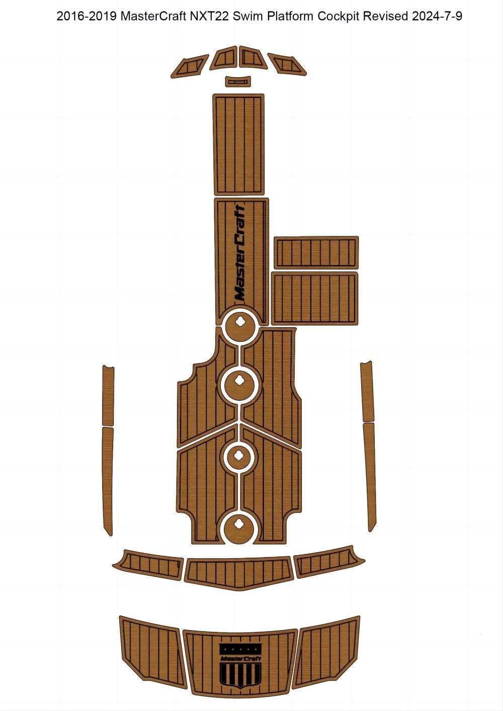 MasterCraft NXT22 Swim Platform EVA Foam Teak Floor Mat 1 MasterCraft NXT22 Swim Platform EVA Foam Teak Floor Mat