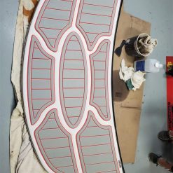Alternative view of Nautique SV211 swim platform EVA foam teak deck mat