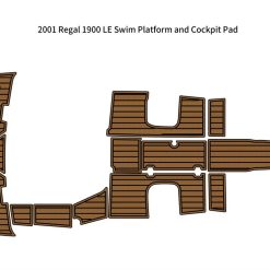 2001 Regal 1900 LE Swim Platform Cockpit Pad Boat EVA Foam Teak Deck Floor Mat SeaDek MarineMat Style Self Adhesive