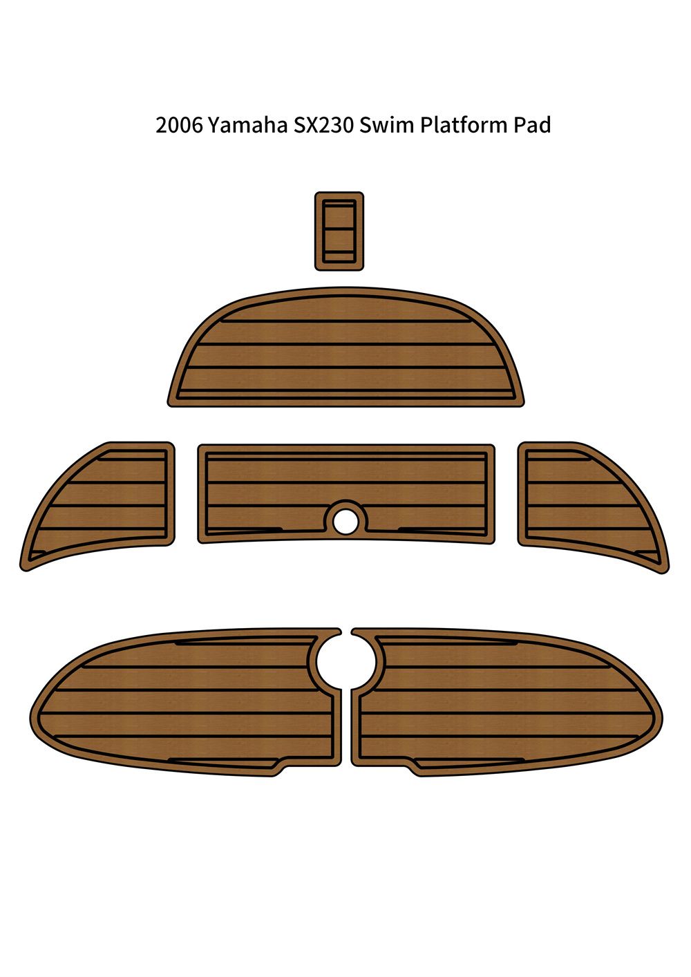 Yamaha SX230 swim platform pad EVA foam teak deck mat 1 Yamaha SX230 swim platform pad EVA foam teak deck mat