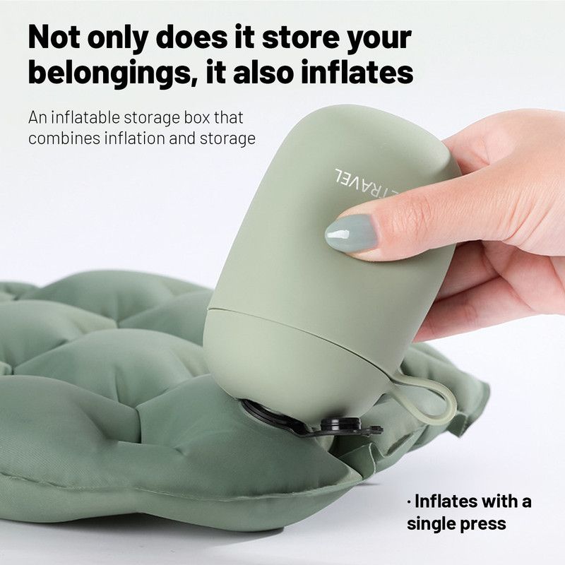 Inflatable Seat Cushion with Storage Box, Gray 3 Inflatable Seat Cushion with Storage Box, Gray - Image 3