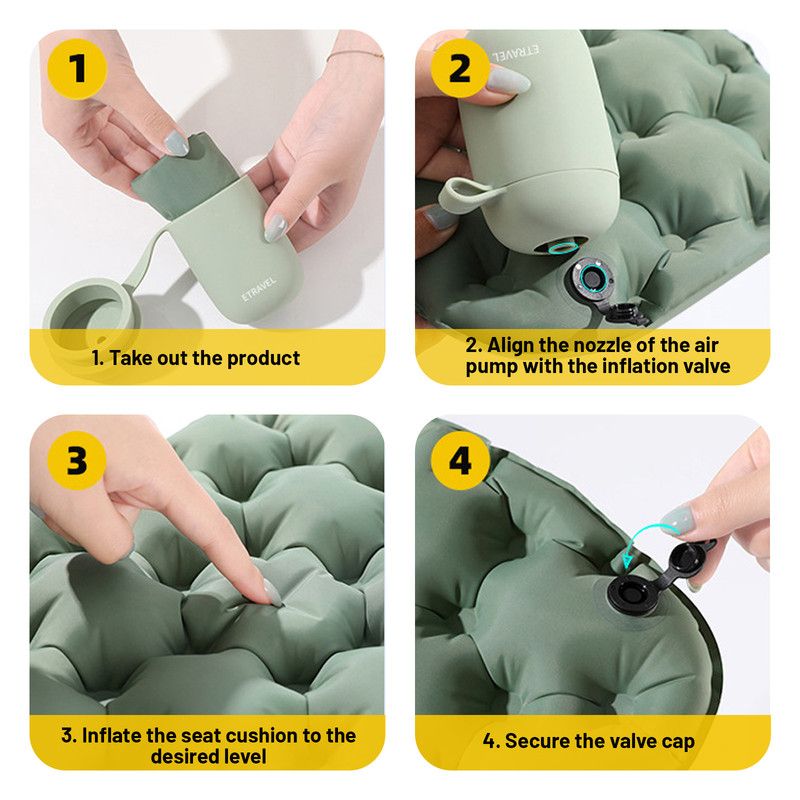 Inflatable Seat Cushion with Storage Box, Gray 10 Inflatable Seat Cushion with Storage Box, Gray - Image 10