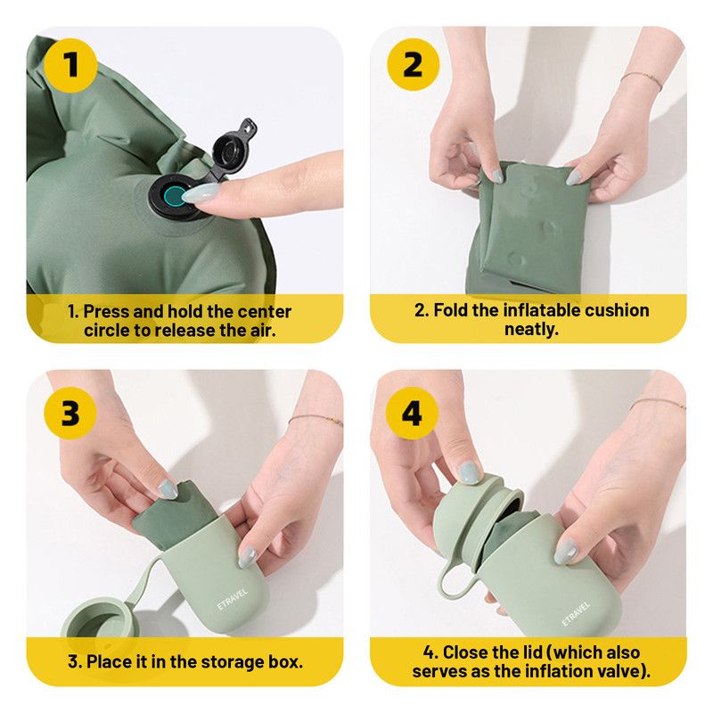 Inflatable Seat Cushion with Storage Box, Gray 11 Inflatable Seat Cushion with Storage Box, Gray - Image 11