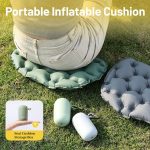 Inflatable Seat Cushion with Storage Box, Olive Green