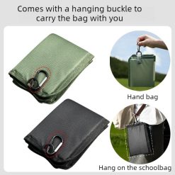 Alternative view of Portable Folding Outdoor Seat Cushion, Portable Insulated Seat Cushion for Camping, Picnics, and Hiking - Green