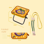 Portable folding camping chair, Orange Passion Fruit
