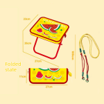 Folding camping chair with yellow watermelon pattern
