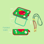 Portable folding camping chair with backpack straps