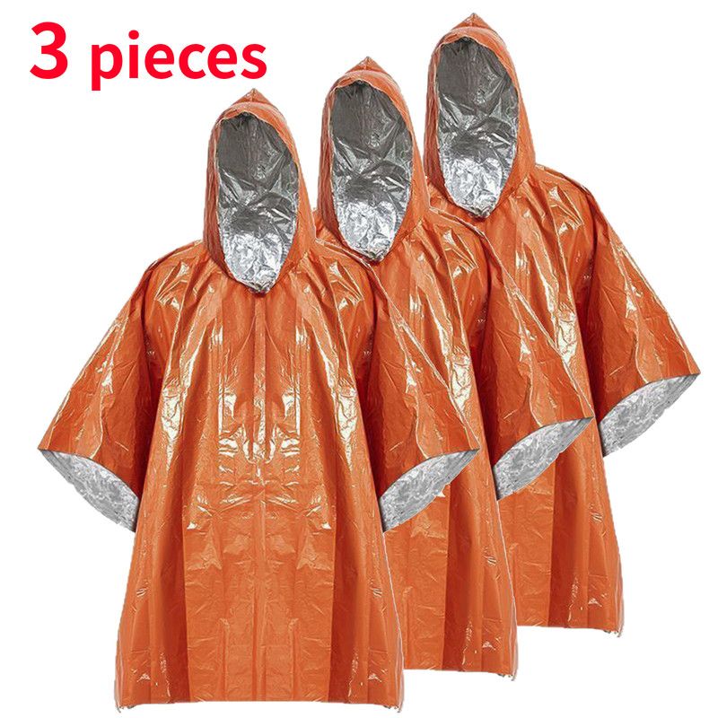 Outdoor Emergency Waterproof Insulated Raincoat, Portable Folding Camping and Hiking Cold-Weather Raincoat – Orange 1 Outdoor Emergency Waterproof Insulated Raincoat, Portable Folding Camping and Hiking Cold-Weather Raincoat – Orange