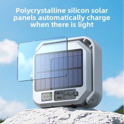 Alternative view of Solar Camping Light, 3-Level Color Temperature Adjustment, Waterproof Long-Lasting Outdoor Emergency Mood Light - White