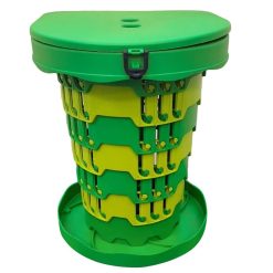 Portable folding toilet with height adjustment