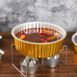 Alternative view of Picnic Thickened Takeout Hot Pot Disposable Tin Foil Pot Outdoor Tin Foil Pot Picnic Camping Aluminum Foil Pot Packaged as a Whole Set