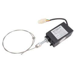 24V Engine Flameout Device ABS Stainless Steel Generator Flameout Solenoid Valve for Replacement Power On Normally Open Type 18 V1294 YM0512 3111220282611 03