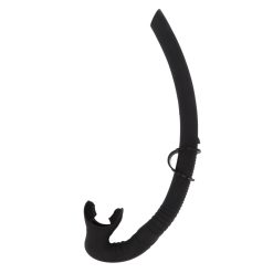 Foldable silicone snorkel with soft mouthpiece