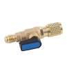 Refrigeration valve adapter ball 1/4in SAE brass