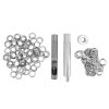 Grommet tool kit 100 set with hole cutter and mandrel