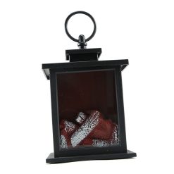 Alternative view of LED Flame Lantern Light Fashionable Retro Lantern Hanging Lamp for Christmas Decoration Square Flame Lamp, M