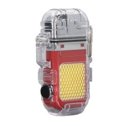 Alternative view of Arc Cigarette Lighter IP56 Waterproof Wind Proof LED Lighting Portable Multifunctional Dual Arc Lighter Red