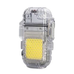 Arc Cigarette Lighter IP56 Waterproof Wind Proof LED Lighting Portable Multifunctional Dual Arc Lighter Silver 18 V1294 YM0512 3117220253013 03
