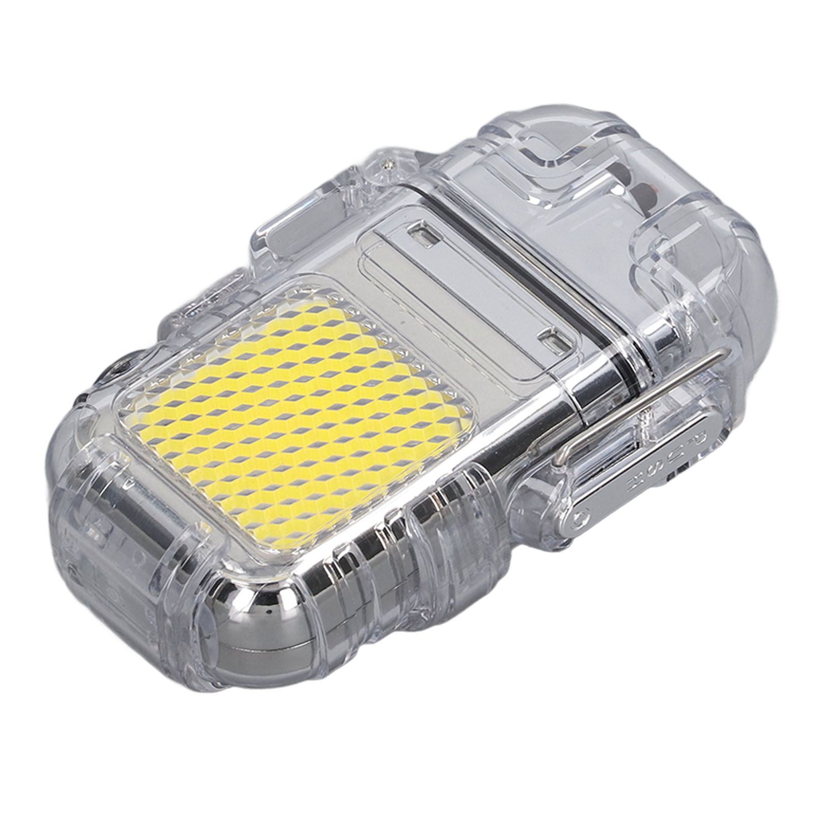 Arc Cigarette Lighter IP56 Waterproof Wind Proof LED Lighting Portable Multifunctional Dual Arc Lighter Silver 6 Arc Cigarette Lighter IP56 Waterproof Wind Proof LED Lighting Portable Multifunctional Dual Arc Lighter Silver - Image 6