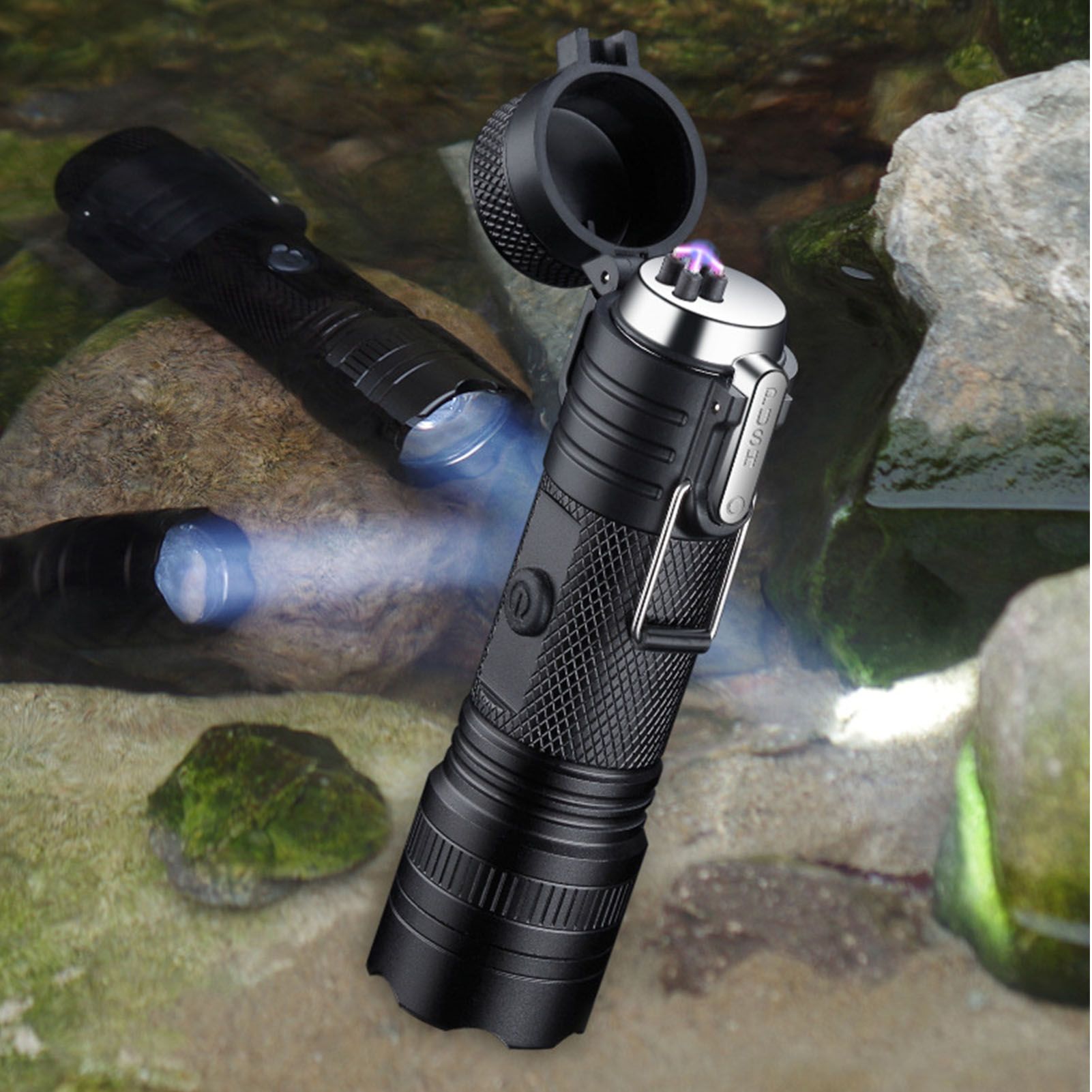 Flashlight Lighter USB Charging IP56 Waterproof High Brightness 3 Lighting Modes 11 Flashlight Lighter USB Charging IP56 Waterproof High Brightness 3 Lighting Modes - Image 11