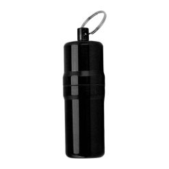10 Sticks Cigarette Case Stainless Steel Dampproof Portable Mini Cigarette Box with Keychain Gift for Man Black