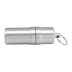 Alternative view of 10 Sticks Cigarette Case Stainless Steel Dampproof Portable Mini Cigarette Box with Keychain Gift for Man Silver