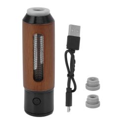 Handheld Car Ashtray with Cigarette Lighter No Leakage Portable Mini Car Cigarette Holder 50mAh Black