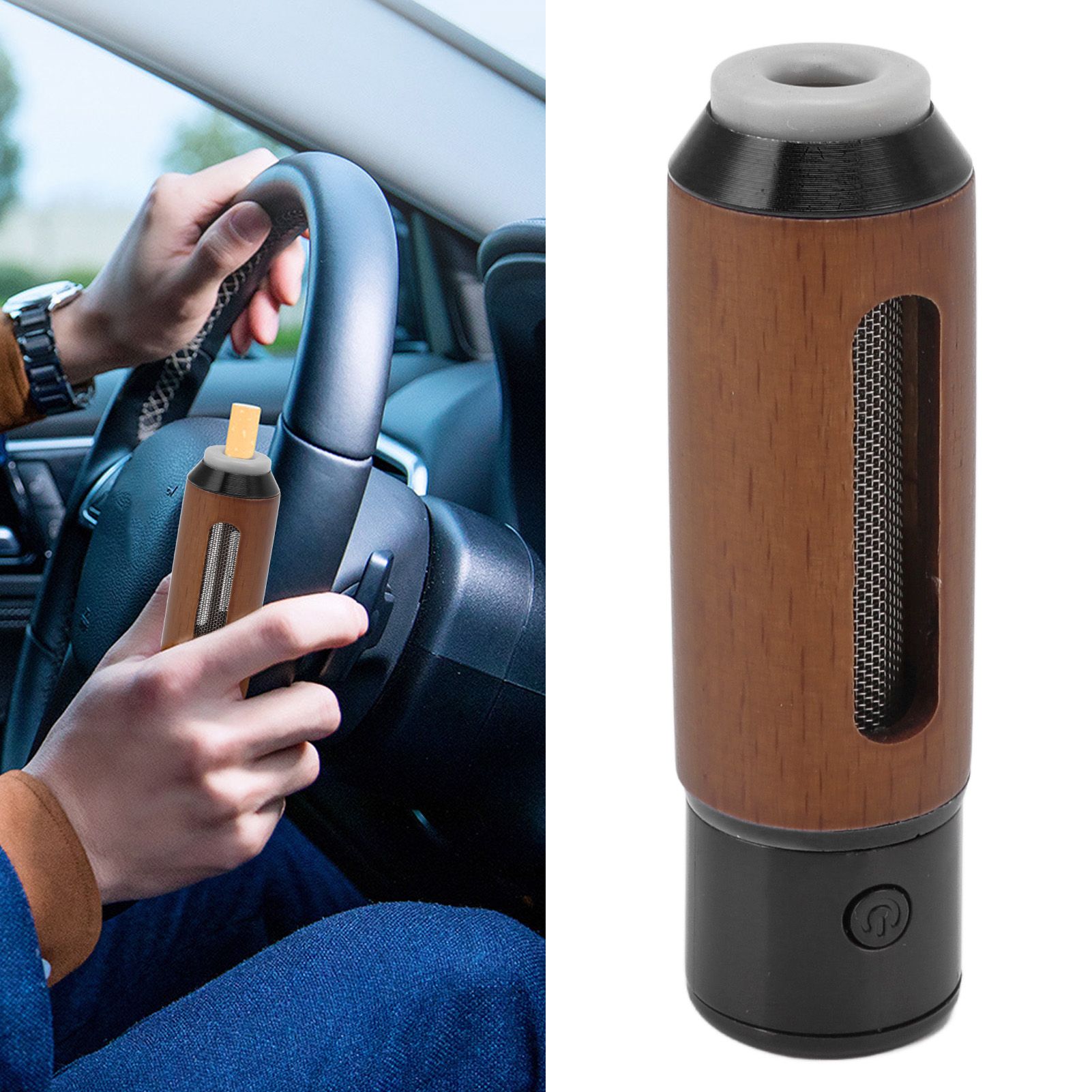Handheld Car Ashtray with Cigarette Lighter No Leakage Portable Mini Car Cigarette Holder 50mAh Black 11 Handheld Car Ashtray with Cigarette Lighter No Leakage Portable Mini Car Cigarette Holder 50mAh Black - Image 11