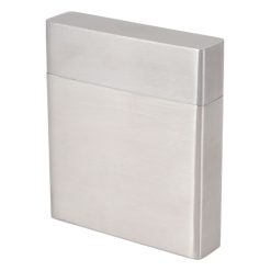 Alternative view of Stainless Steel Cigarette Case Holds 20 Count Cigarettes Portable Cigarette Holder Case with Flip Cover for Men Women Silver