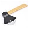 Pizza knife with bamboo handle and 430 steel blade