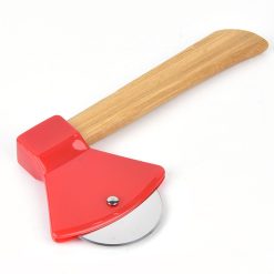 Pizza knife with 430 steel blade and bamboo handle